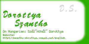 dorottya szantho business card